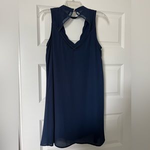 Navy sleeveless dress